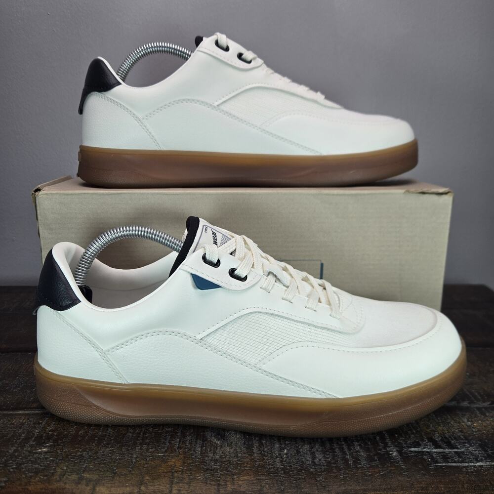 NEW Vessi Courtside Classic Mens Size 11 Waterproof Shoes Casual Off White Black